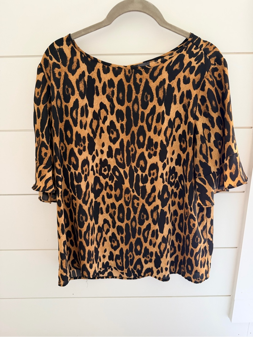 The Limited Leopard Print Short Sleeve Blouse